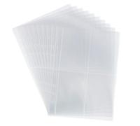 BCIOUS 10 hojas transparentes perforadas para archivos, carpetas protectoras de archivos, fundas perforadas, fotos para archivadores, álbumes, almacenamiento interior de páginas