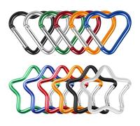 BCIOUS 12lots - Mosquetón grande y fuerte para llaveros pequeños, clip para accesorios seguros, gancho ligero