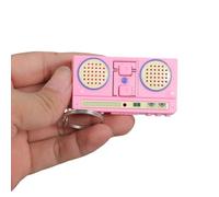 BCIOUS Divertido colgante de caja de música, adorno giratorio, accesorio coleccionable, vintage, pequeño grabador colgante, textura, llavero portátil para viajes diarios, B, Talla única