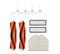 BCIOUS Filtro HEPA cepillo para barrer bordes principales, antialérgico, apto para XiaomiMijia 1S T6T7 Robot Parte, accesorios de robot, juego de cepillos para electrodomésticos