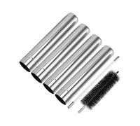 BCIOUS Juego de chimenea de acero inoxidable para tienda de campaña, conducciones de calor eficientes, accesorios de campamento de invierno, equipo de cocina al aire libre, tubo para actividades al