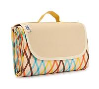 BCIOUS Manta ligera para acampada, impermeable, resistente a la arena, para pícnics de playa para 1 a 4 adultos, plegable, fácil de transportar, manta de playa plegable, manta de pícnics al aire libre