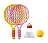 BCIOUS Raquetas de tenis para niños, pelotas de entrenamiento suaves, juegos de raquetas de bádminton para niños, juegos de raquetas de bádminton para niños al aire libre e interiores