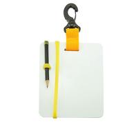 BCIOUS Tablero de escritura subacuático de repuesto para buceo, con lápiz y clip, equipo de comunicación para buceadores, placa de buceo duradera, bloc de palabras