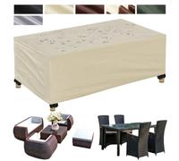 bcisabce Funda de Muebles Jardin Impermeable Cubierta de Mesas Sillas de Exterior Funda Protectora de Muebles de Patio Fundas de Sofá de Jardin Tela Oxford 420d Beige 250x110x90cm
