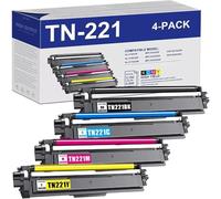 BCIXKHMT Paquete de 4 Cartuchos de tóner compatibles con TN221 TN225 MFC9130CW MFC9340CDW HL3180CDW