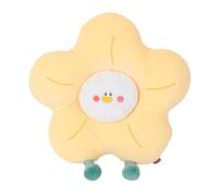 BCJMKDX Almohada de Apoyo， Cartoon Cute Flower|Soft Cozy Petal-Shaped Chair Pad For Sitting|Comfy Back Cushion For Office Chair(A-yellow-45x45x9cm(17.7x17.7x3.5in))