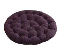 BCJMKDX Almohada de Apoyo， Large Round Linen|Pearl Cotton Filling Soft Comfortable Sitting Cushion|All-Season Relaxation Meditation(Dark Purple,85cm(33.4in))