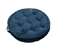 BCJMKDX Almohada de Apoyo， Round Back Cushion with Handle|PP Cotton Filling|For Meditation Living Room Balcony Office(Dark Blue)