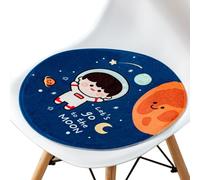 BCJMKDX Almohada de Apoyo， Round Creative Cartoon Pattern|All-Season Soft Cozy Chair Pad|Bohemia Stylish with Non-Slip Bottom(E,43x43cm)