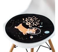 BCJMKDX Almohada de Apoyo， Round Creative Cartoon Pattern|All-Season Soft Cozy Chair Pad|Bohemia Stylish with Non-Slip Bottom(I,53x53cm)