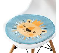 BCJMKDX Almohada de Apoyo， Round Creative Cartoon Pattern|All-Season Soft Cozy Chair Pad|Bohemia Stylish with Non-Slip Bottom(K,53x53cm)