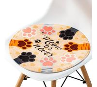 BCJMKDX Almohada de Apoyo， Round Creative Cartoon Pattern|All-Season Soft Cozy Chair Pad|Bohemia Stylish with Non-Slip Bottom(Q,53x53cm)