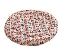 BCJMKDX Almohada de Apoyo， Round Large Size Meditation Floor Pad|Bohemian Vintage Style All-Season|Pearl Cotton Filling For Indoor Use(Boho(c),45cm(17.7in))