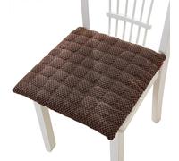 BCJMKDX Almohada de Apoyo， Square with Tie Design|All-Season Corduroy Cushion|Sponges Filling Seat Pads with Machine Washable Cover(Brown,40x40cm)