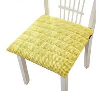 BCJMKDX Almohada de Apoyo， Square with Tie Design|All-Season Corduroy Cushion|Sponges Filling Seat Pads with Machine Washable Cover(Yellow,50x50cm)