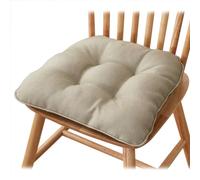 BCJMKDX Almohada de Apoyo， Thickened with Ties|Soft Comfortable Cotton Linen|All-Season Seat Pad For Indoor Use(Beige,40x37cm)