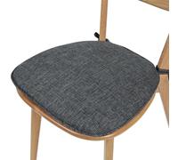BCJMKDX Almohada de Apoyo， with Ties and Washable Cover|Comfort Breathable|Non-Slip Bottom Chair Pad For Indoor Home Decor(Black Gray)