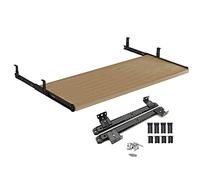 BCJMKDX Bandeja para Teclado, Bandeja ergonómica Ajustable for Teclado bajo el Escritorio con cajón y reposabrazos, Ideal for la Oficina en casa o for Usar Ordenador(A Black,54cm x 27cm)