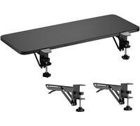 BCJMKDX Bandeja para Teclado, Bandeja for Teclado con Abrazadera y Soportes Plegables, for Ampliar el Escritorio, Soporte for Brazos, reposabrazos(Black,65 * 25cm(25.6x10Inch))