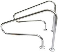 BCJMKDX barandillas para Piscinas. Paquete de 2 pasamanos for Piscina, rampa for Verano, Seguridad Acero Inoxidable for al Aire Libre(1.2mm)