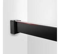 BCJMKDX Barras de Armario. Barra Cuadrada de aleación de Aluminio for Armario, Organizador de Ropa, Barra for Colgar, Ahorra Espacio, Color Negro.(160cm(63"))