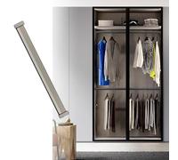 BCJMKDX Barras de Armario. Barra de Armario de 0,12 Pulgadas de aleación de Aluminio Engrosada, Tubo for Colgar Ropa de Pared Personalizable.(Champagne,100cm(3.28ft))