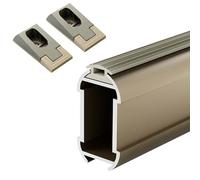 BCJMKDX Barras de Armario. Barra de Armario de aleación de Aluminio for Colgar Ropa, Sistema Organizador de Armario Tubular Resistente.(Champagne,110cm(43 1/4") Length)