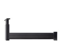 BCJMKDX Barras de Armario. Barra de Armario de Metal de Altura Ajustable for Colgar Ropa, Organizador de Ropa de Madera for lavandería, Tienda y Autocaravana.(Black,95cm(37 3/8 in))