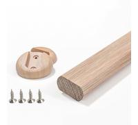 BCJMKDX Barras de Armario. Barra organizadora for Colgar Ropa con Soportes y Tornillos, 16, 24, 36 y 48 Pulgadas(Light Wood,110cm(43 1/4") Length)
