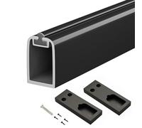 BCJMKDX Barras de Armario. Perchero de Metal for secar Ropa en Armario, Dormitorio y baño, silencioso y Antideslizante, Ahorra Espacio.(Black,40cm(15 3/4"))