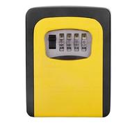 BCJMKDX Caja Fuerte con Llave combinada de 4 dígitos,Caja Segura for Llaves,Ocultador de Llaves Impermeable for Exteriores for Llaves de casa,Adecuado for alquileres o residencias privadas(Yellow)