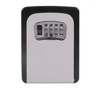 BCJMKDX Caja Fuerte con Llave combinada de 4 dígitos,Caja Segura for Llaves,Ocultador de Llaves Impermeable for Exteriores for Llaves de casa,Adecuado for alquileres o residencias privadas(Grey)