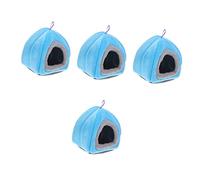 BCJMKDX Cama para Mascotas. 4 Uds. Nido pequeño for Mascotas, Ropa de Cama de Guinea, Camas de Descanso for Mascotas, Refugio for Animales pequeños, casa cálida for Ratas GUI(Bluex4pcs)