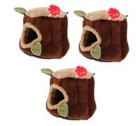 BCJMKDX Cama para Mascotas. Casa Nido de algodón for Conejo Enano, Suministro for Chinchilla, cabaña cálida for hámster, Ropa for Nido de Mascota pequeña, cabaña cálida for hámster, 3 uds.(Ax3pcs)