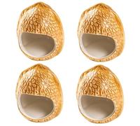 BCJMKDX Cama para Mascotas. Nido de cerámica for hámster, Mini Jaula de cabaña for Chinchilla, Accesorio for hámster, escondite for Mascotas pequeñas, Animal PEQUEÑO H, 4 Uds.