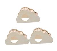 BCJMKDX Cama para Mascotas. Nido de hámster for Masticar, Juguete leñoso, casa escondite for hámster, Juguete for escondite de Ratas, Escalera de Entrenamiento for Mascotas, 3 uds.