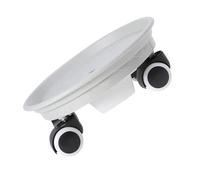 BCJMKDX Collares. Flower Pot Base Plant Trays Rolling Stand Scroll Wheel Indoor Planter Plates for Pots(White)
