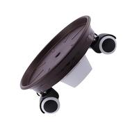 BCJMKDX Collares. Flower Pot Base Plant Trays Rolling Stand Scroll Wheel Indoor Planter Plates for Pots(Black)
