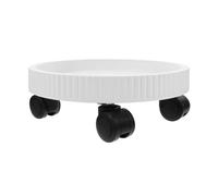 BCJMKDX Collares. Flower Tray Planting Stand on Wheels Indoor Pots Under Potted Trays(White)