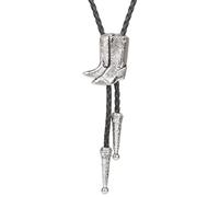 BCJMKDX Collares. For Male Evening Party Cowboy Necktie with Relief Boots Pendant Gentleman Formal Meeting Costume Supply