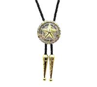 BCJMKDX Collares. Mens Leather Cord with Star Pendant Western Adjustable Necktie Necklace