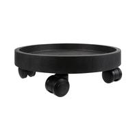 BCJMKDX Collares. Round Stand Holder with Casters Wheeled Planter Wheels Heavy Duty Resin Rolling Trolley(32x32x9cm)