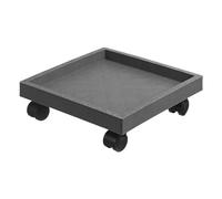 BCJMKDX Collares. Square Tray Flower Pot Stand Easy Moving Wood Outdoor Plant with Wheel Trolley Planters(Grey)