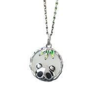 BCJMKDX Collares. Sterling Trendy East Collar for Mujer Plata De Ley S925 Fina Encantadora Panda Gargantilla Brillante Collar Delicado Joyería De Regalo for Niñas Parejas