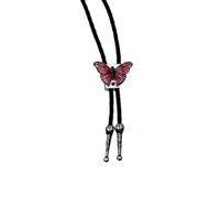 BCJMKDX Collares. Vintage Leather Cord for Men Women Butterfly Pendant Necktie Necklace(As Show)