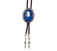 BCJMKDX Collares. Western Cow Rodeos Necktie Adjustable Cord with Oval Stone Pendant, Blue 26, One Size