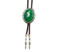 BCJMKDX Collares. Western Cow Rodeos Necktie Adjustable Cord with Oval Stone Pendant, Green 9, One Size