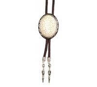 BCJMKDX Collares. Western Cow Rodeos Necktie Adjustable Cord with Oval Stone Pendant, White 3, One Size