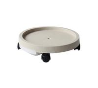 BCJMKDX Collares. with Wheels Portable Thickened Stand Flower Garden Planter Caddies(Beige 29cm)